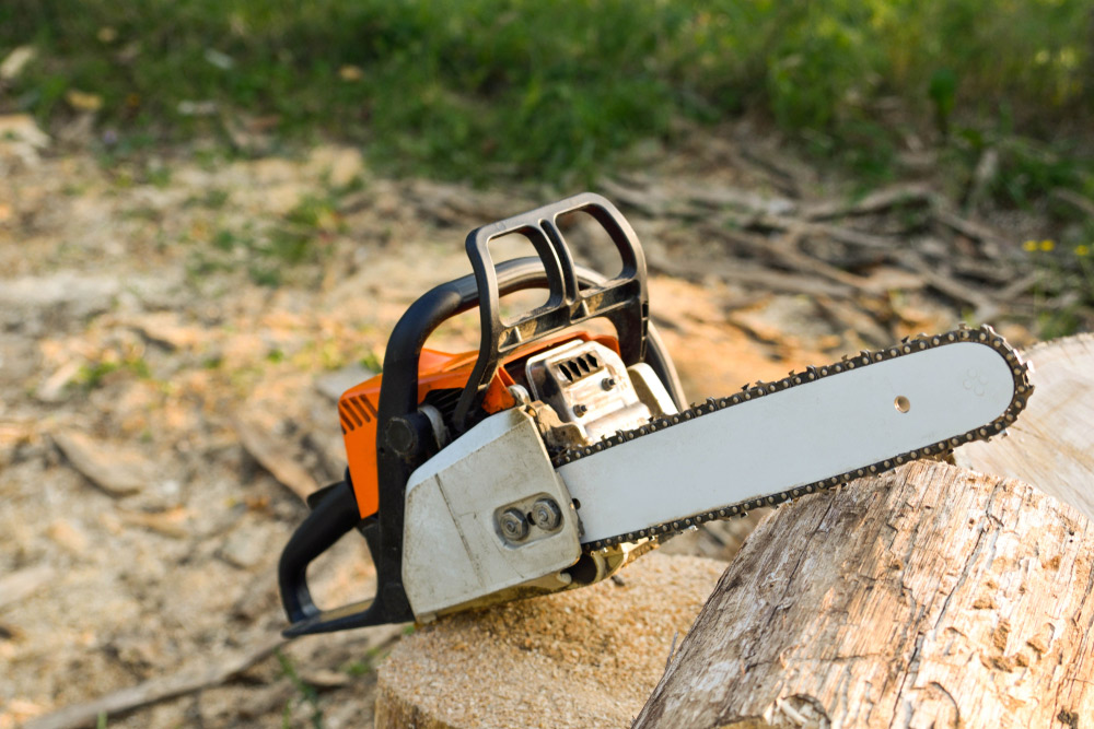 Close-up Of A Chainsaw